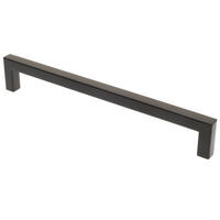 MÖBELGRIFF BA 192mm Küchengriff Schwarz matt Schrankgriff schmal eckig - Schwarz, Metall (1/3.2/20.2cm) - Livingpoint24