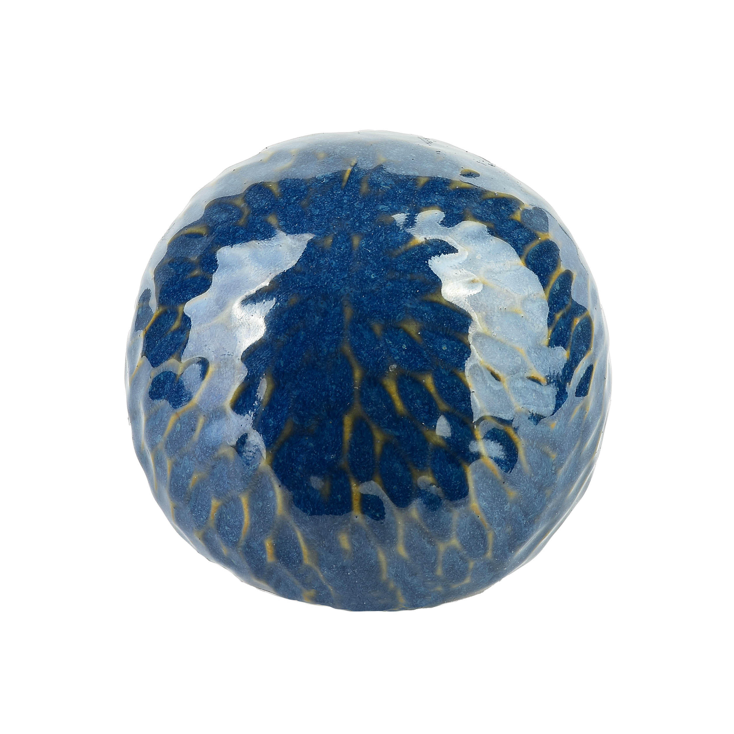 DEKO-KUGEL Saggio Blau 9/9/9 cm Keramik - Blau, Keramik (9/9/9cm) - Mondex