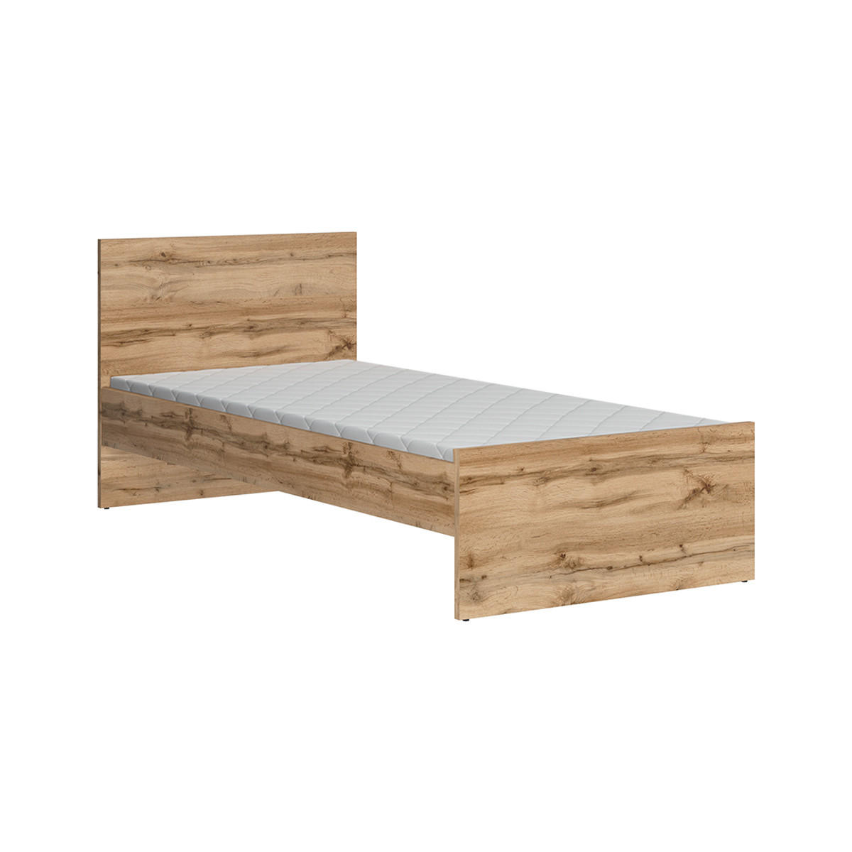 POSTEL 90/200 June Bílá a dřevo - bílá, kompozitní dřevo (90/200cm) - Petits-meubles