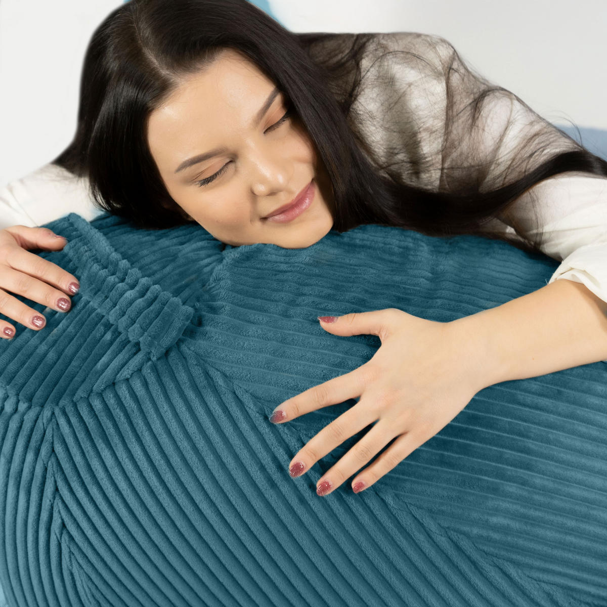 SITZSACK Classico Cord L petrol - Petrol, Textil (90/90/90cm) - Bruni