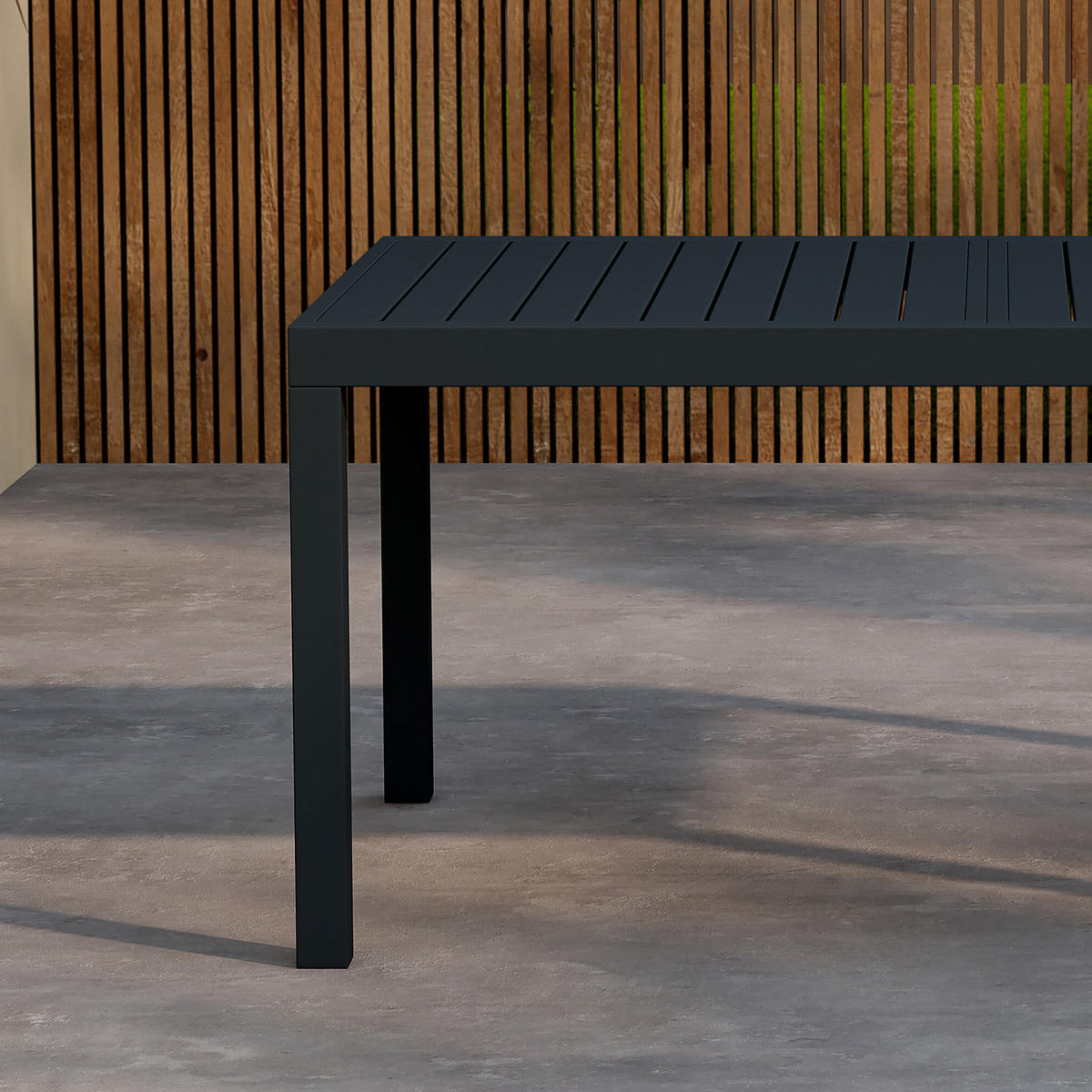 GARTENTISCH - Schwarz, Metall (240/100/75cm) - home24