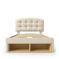 EINZELBETT 90/200 cm Beige - Beige, Holz/Metall
