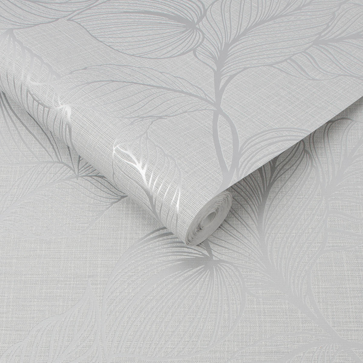 VLIESTAPETE Royal Palmen 1000x52cm - Grau, Papier/Kunststoff (52/1000cm) - Boutique