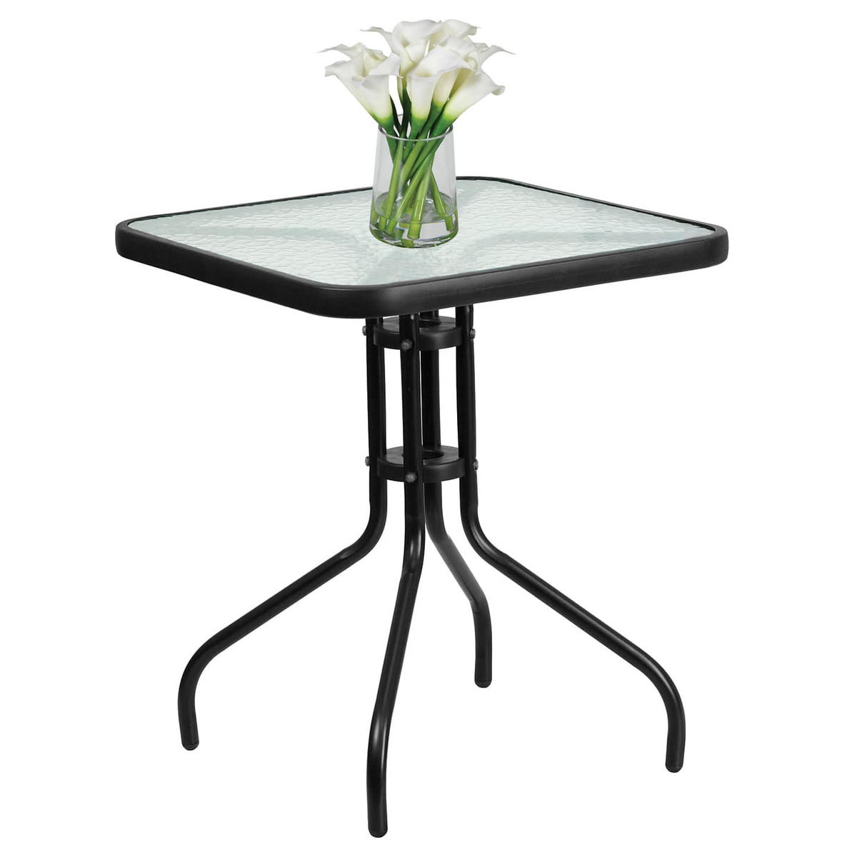 GARTENTISCH quadratisch 60cm - Transparent, Metall (60/60/70cm) - Mat-Haus