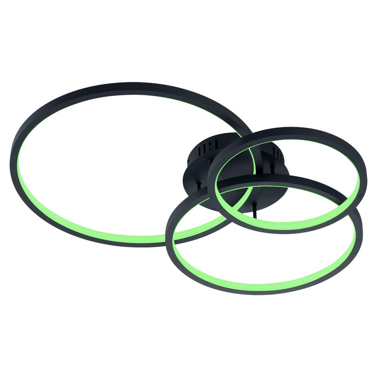 LED DECKENLEUCHTE Aaron Schwarz - Schwarz, Metall (79/64/10cm)