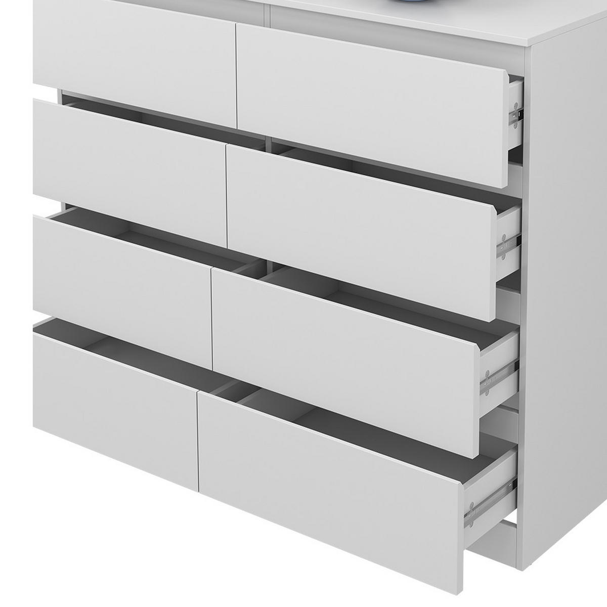 KOMMODE Calisto Weiß 120 x 101.5 cm - Weiß, Holzwerkstoff (39/101.5/120cm) - Vicco