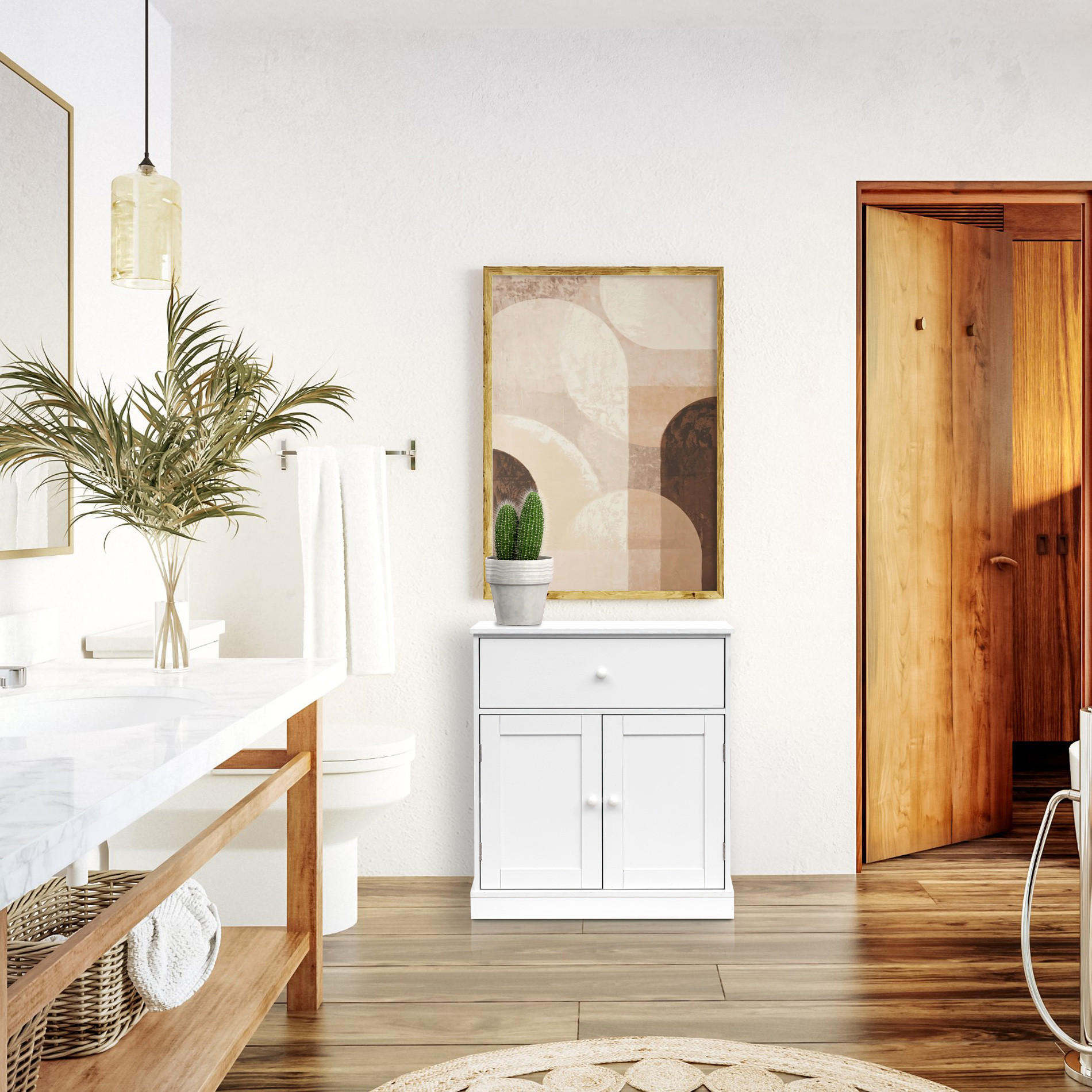 Thumbnail - Mobili Rebecca Kommode, Weiß, Holzwerkstoff, Rechteckig, 30x70x60 cm, Wohnzimmer, Kommoden & Sideboards, Kommoden