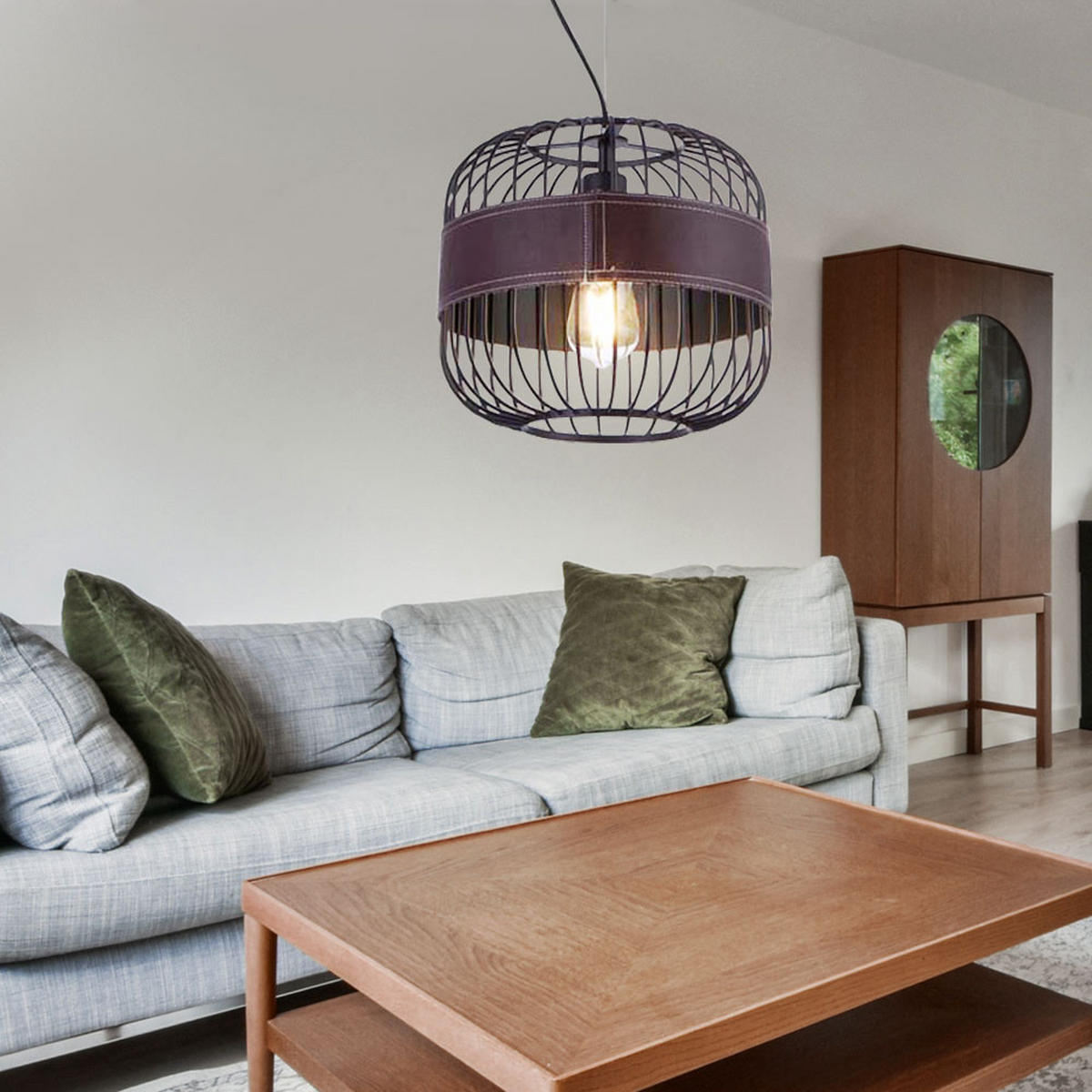 LED HÄNGELEUCHTE Metall Schwarz - Schwarz, Metall (30/30/120cm) - Globo Lighting