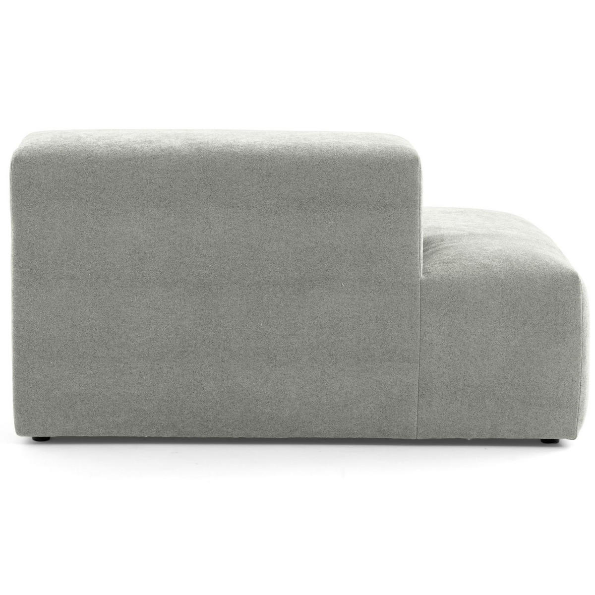 3-SITZER modulares Sofa HEAVEN SET 1 Links, Breite 255 cm Webstoff Grau - Schwarz/Grau, Holz/Kunststoff (255/71/102cm) - Muffo