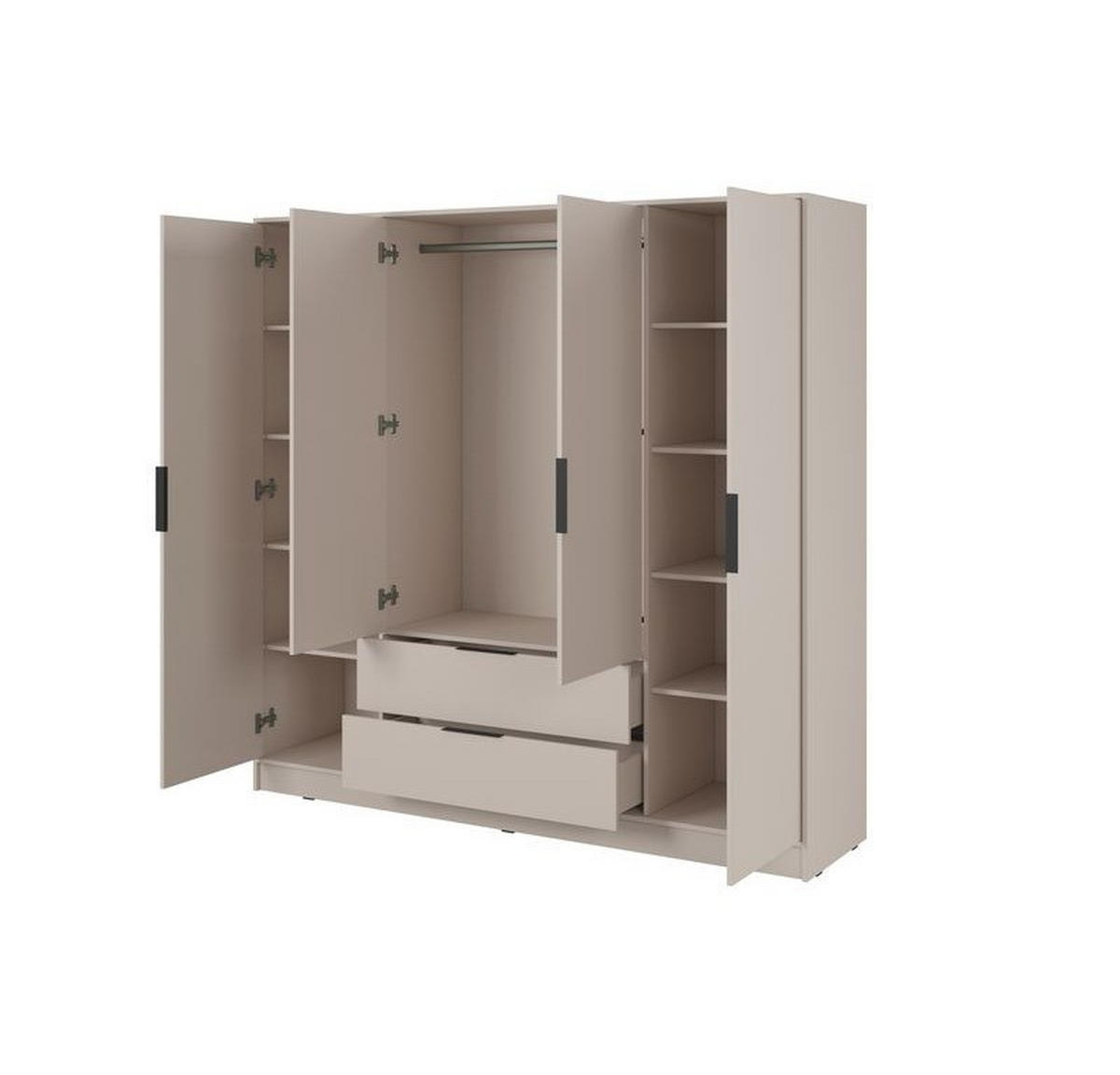 KLEIDERSCHRANK – 206 cm – Kelly – Kaschmir - Kaschmir, Holzwerkstoff (206/200/51cm) - hi-markt
