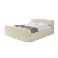 POLSTERBETT mit Bettkasten, Fußteil und Lattenrost, Boxbett mit Matratze H3/H4 - ENORA-Z-V1 180x200 Beige - Taupe, Holzwerkstoff/Textil (180/200cm) - ALTDECOR