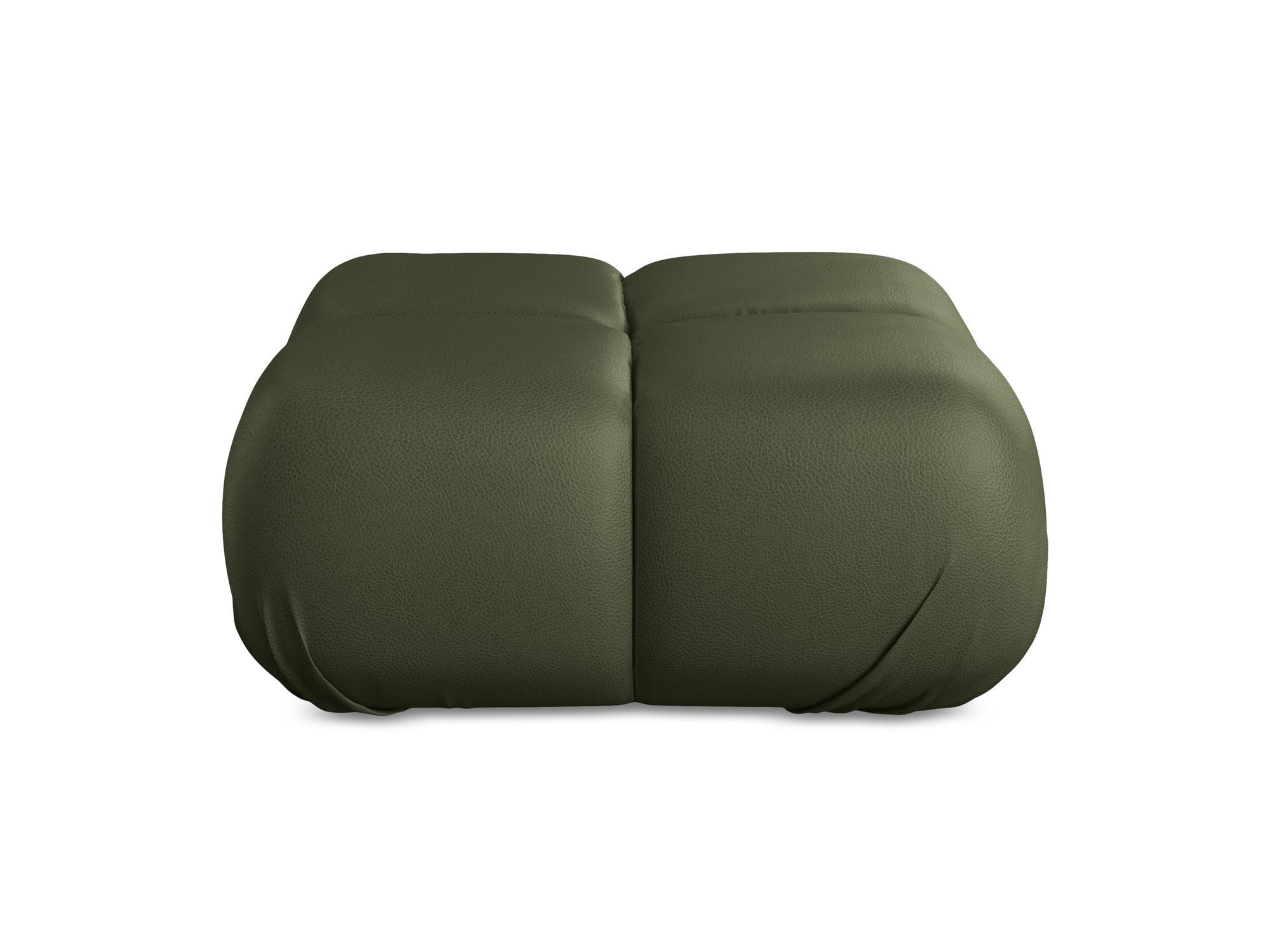 POUF Kunstleder Grün - Schwarz/Grün, Leder/Kunststoff (95/41/95cm) - Makamii