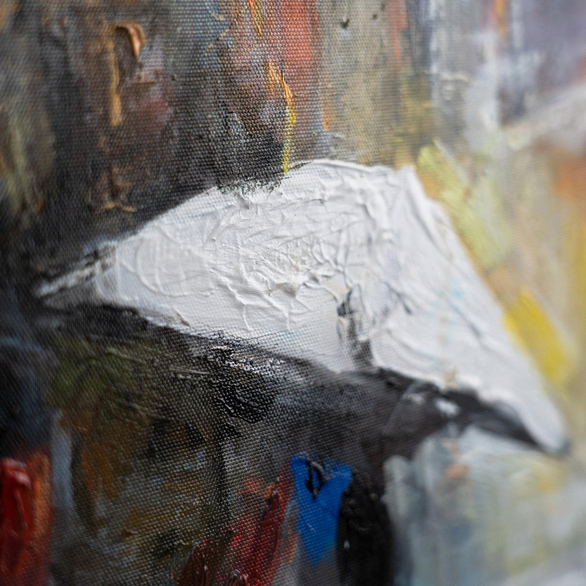 GEMÄLDE Städtische Atmosphäre Schattenfugenrahmen Gelb 60x40 cm - Gelb, Holz (60/40cm) - YS-art gallery