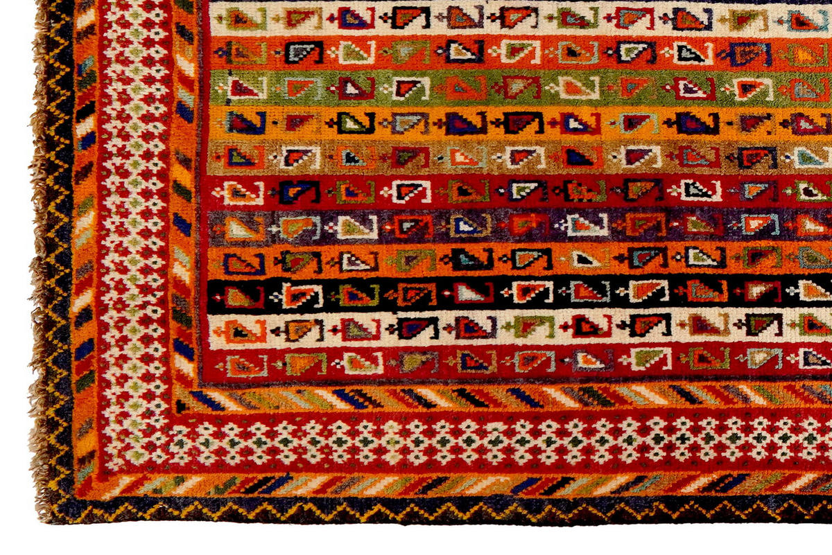 TEPPICH Gashgai Mehrfarbig 199/133 cm Schurwolle - Multicolor, Textil (133/199cm) - Looma
