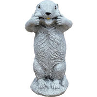 STEINFIGUR Murmeltier Max frostfest wetterfest Steinguss - Grau, Stein (11/27/11cm) - stoneandstyle