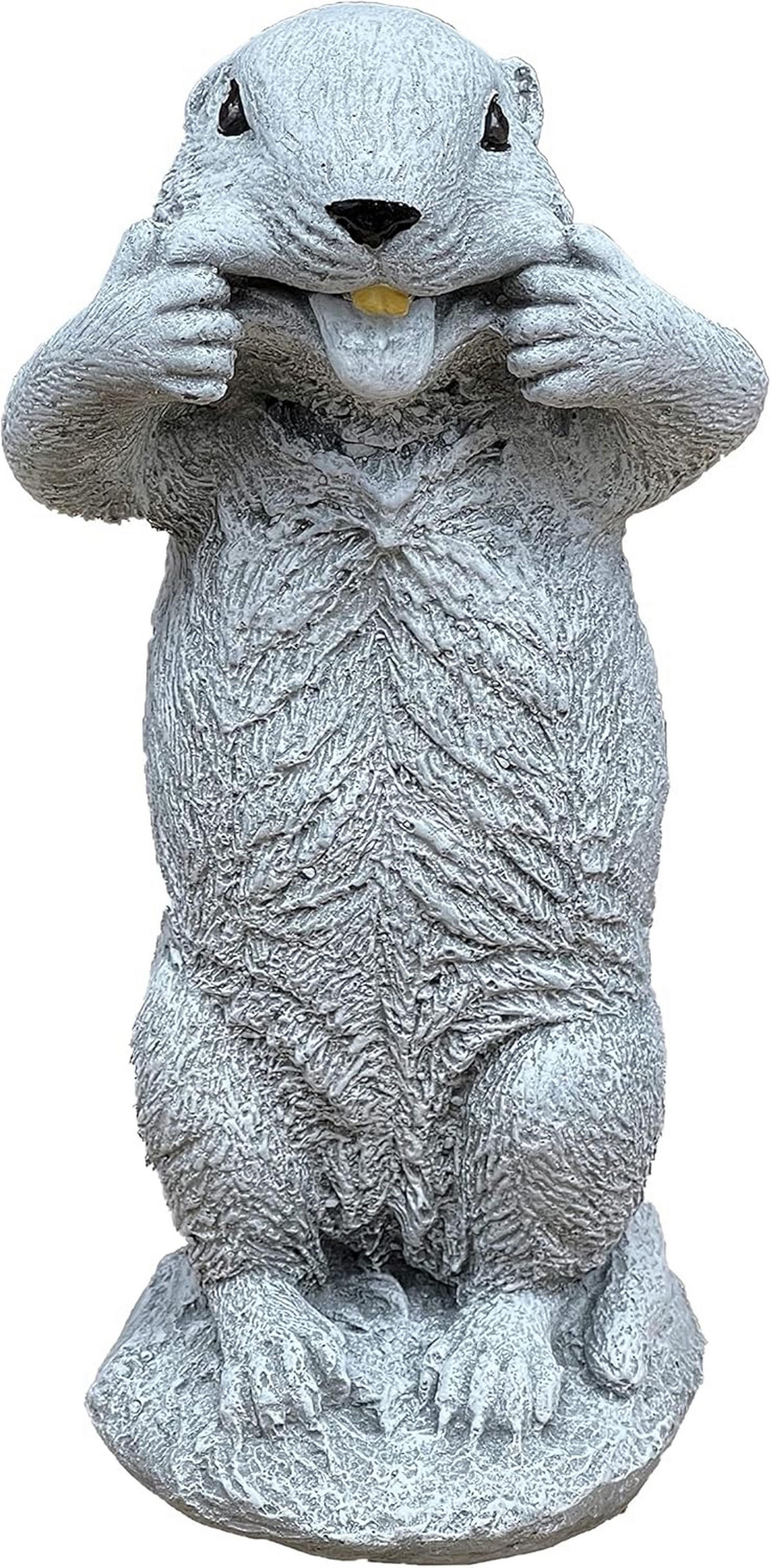 STEINFIGUR Murmeltier Max frostfest wetterfest Steinguss - Grau, Stein (11/27/11cm) - stoneandstyle