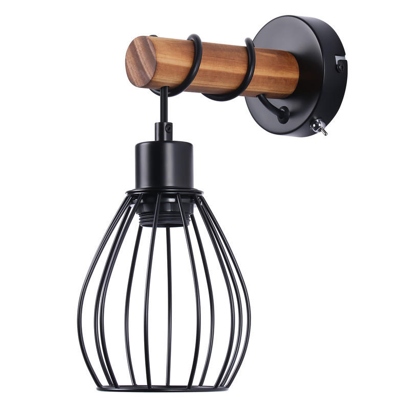 WANDLEUCHTE Duffy II 10/2.5/14.7cm - Schwarz, Metall (2.5/14.7/10cm) - Nettlife
