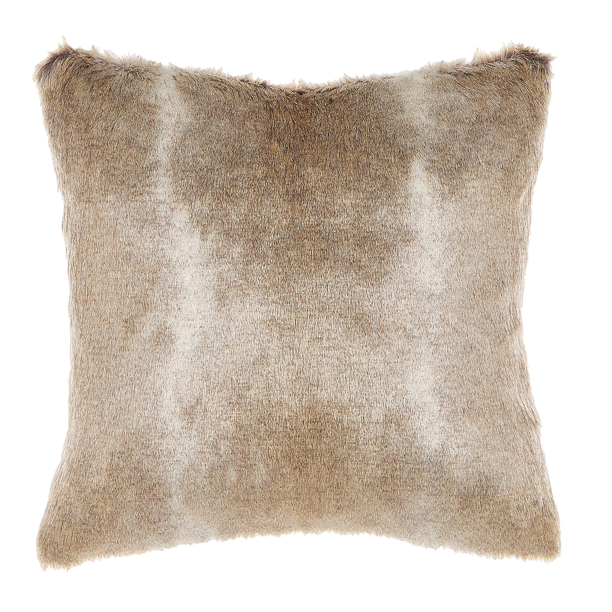 DEKOKISSEN 2er-Set Hellbraun 45/45 cm Hordeum - Hellbraun, Kunststoff/Textil (45/45cm) - Beliani