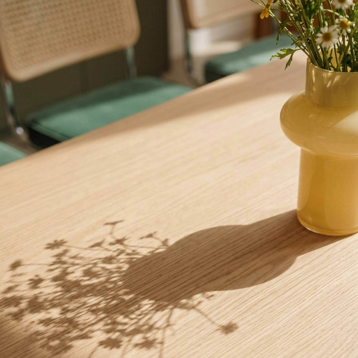 ESSTISCH, helles Holzeffekt - Beige, Holz (90/180/75cm) - Oviala