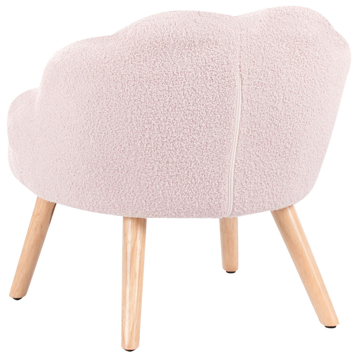 KINDERSESSEL Bouclé Pastellrosa Miland - Pink, Textil (50/55/53cm) - Beliani