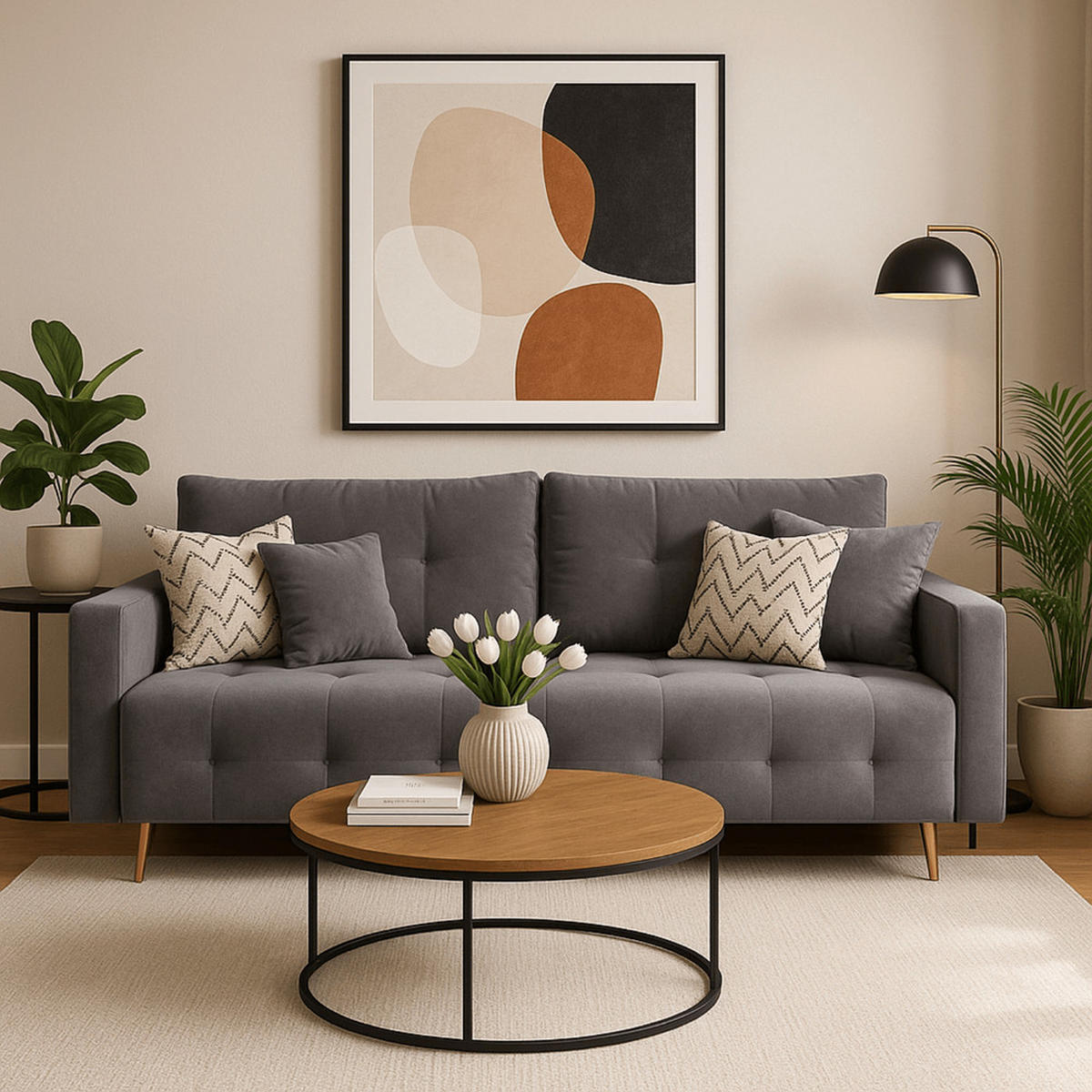 SCHLAFSOFA SEUL ausziehbar Zweisitzer Grau - Grau, Holz/Textil (214/98/102cm) - makarowski meble