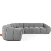 ECKSOFA LINKS FLAVA, hell Aschgrau - Hellgrau, Holz/Holzwerkstoff (310/230cm) - KONSIMO®