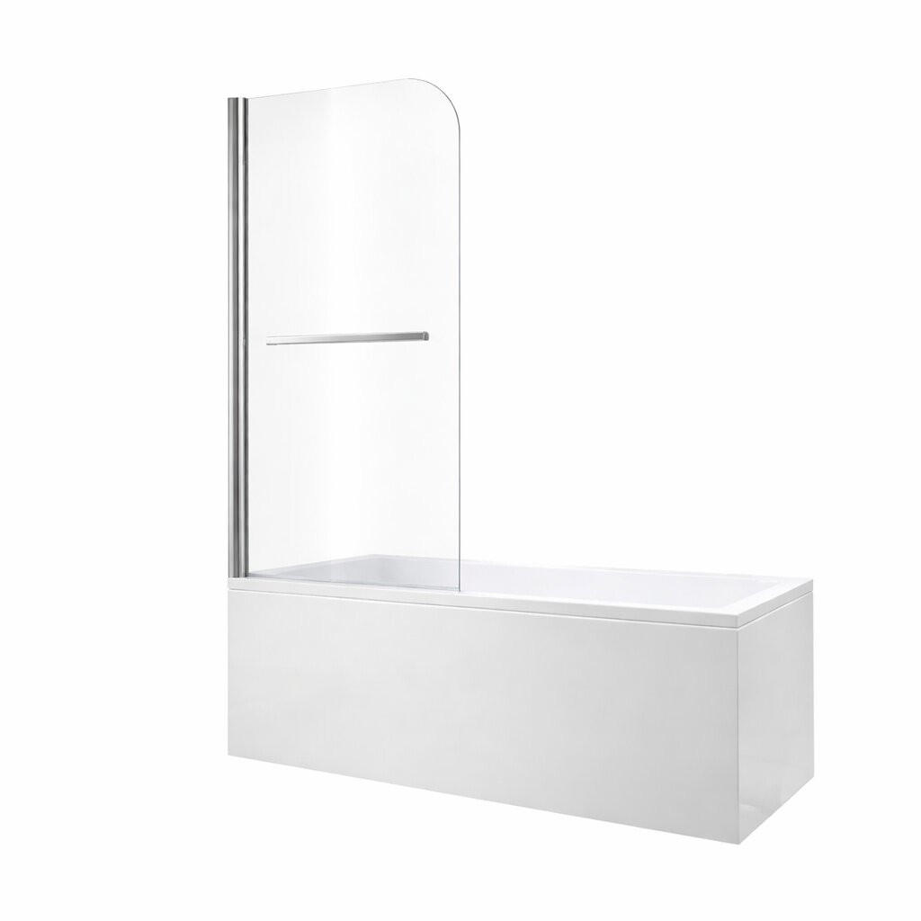 DUSCHKABINE 100x140cm Badewannenaufsatz - Silberfarben, Glas (1/100/140cm) -  Glaswerk Westfalen