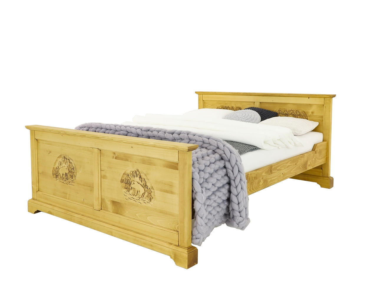 BETT aus Massivholz JAGNA - Honig, Holz (140/200cm) - Seart