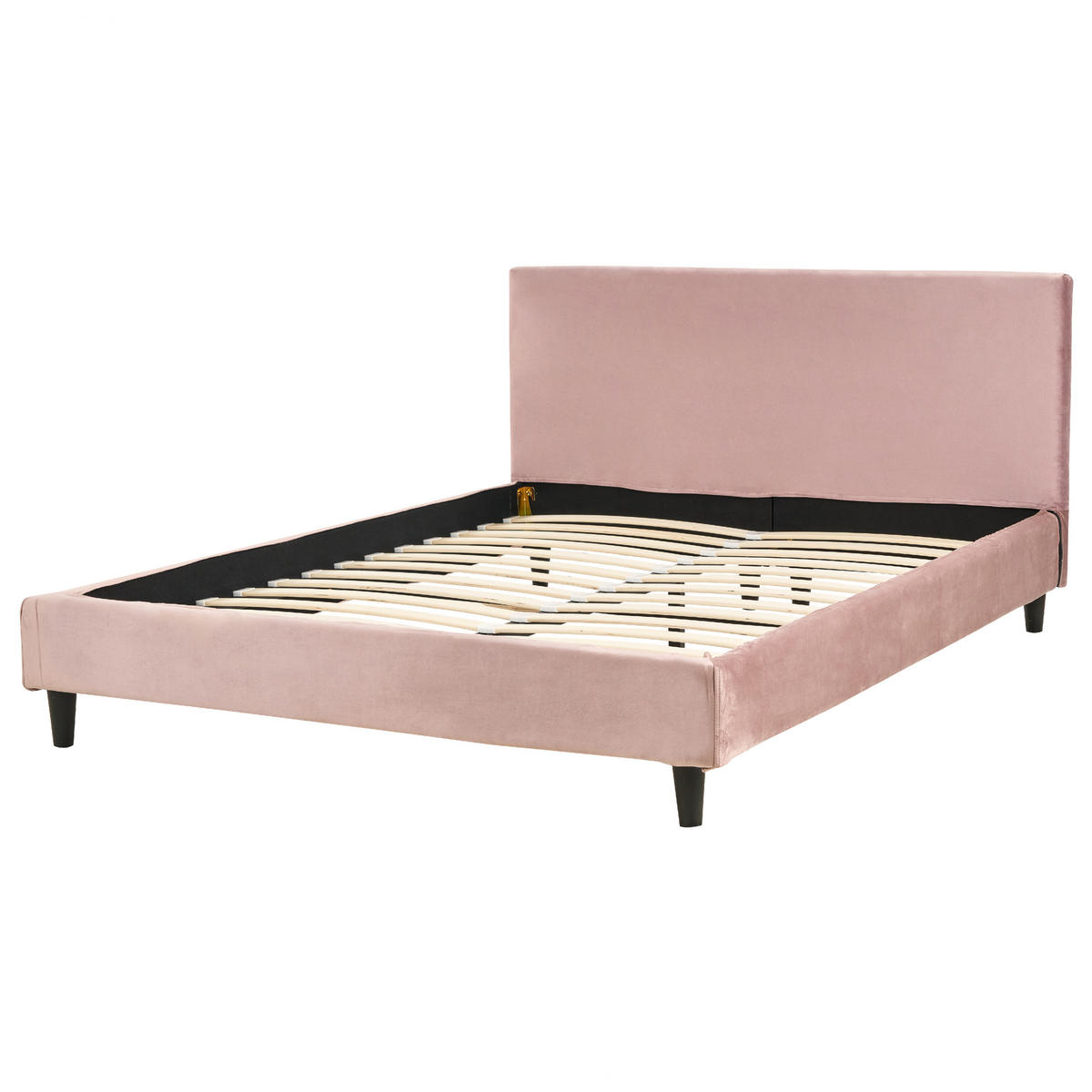 POLSTERBETT 140/200cm Rosa Fitou - Pink, Textil (140/200cm) - Beliani