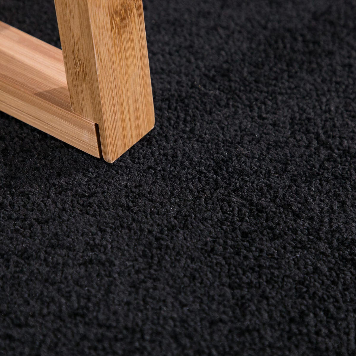 KURZFLORTEPPICH Waschbar, einfarbig, Schwarz, 160 x 220 cm - Schwarz, Textil (160/220cm) - KADIMA DESIGN