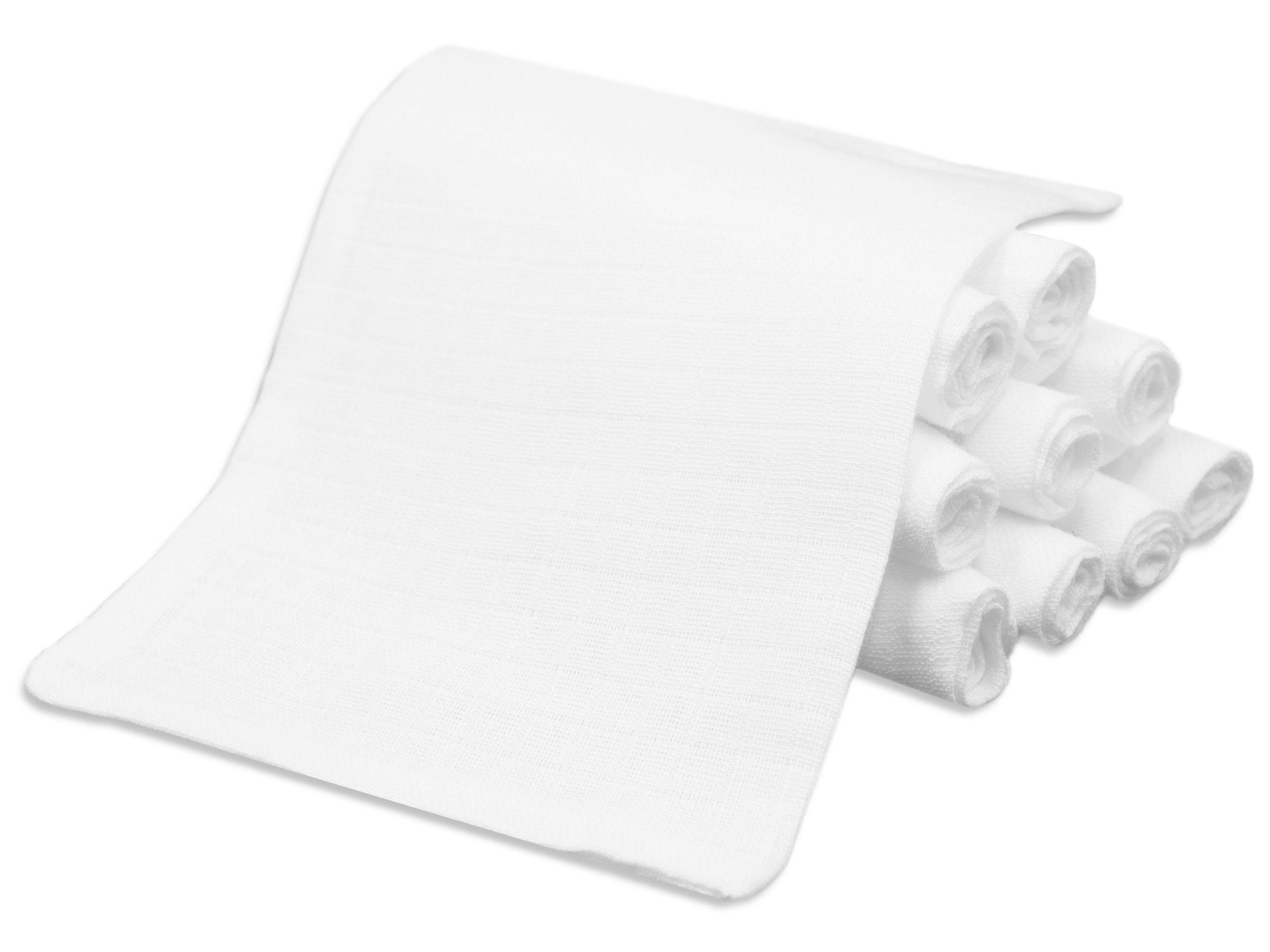 WASCHHANDSCHUH, 10er-Set, 17x22 cm, 100% Baumwolle, Weiß - Weiß, Textil (17/22cm) - Zollner