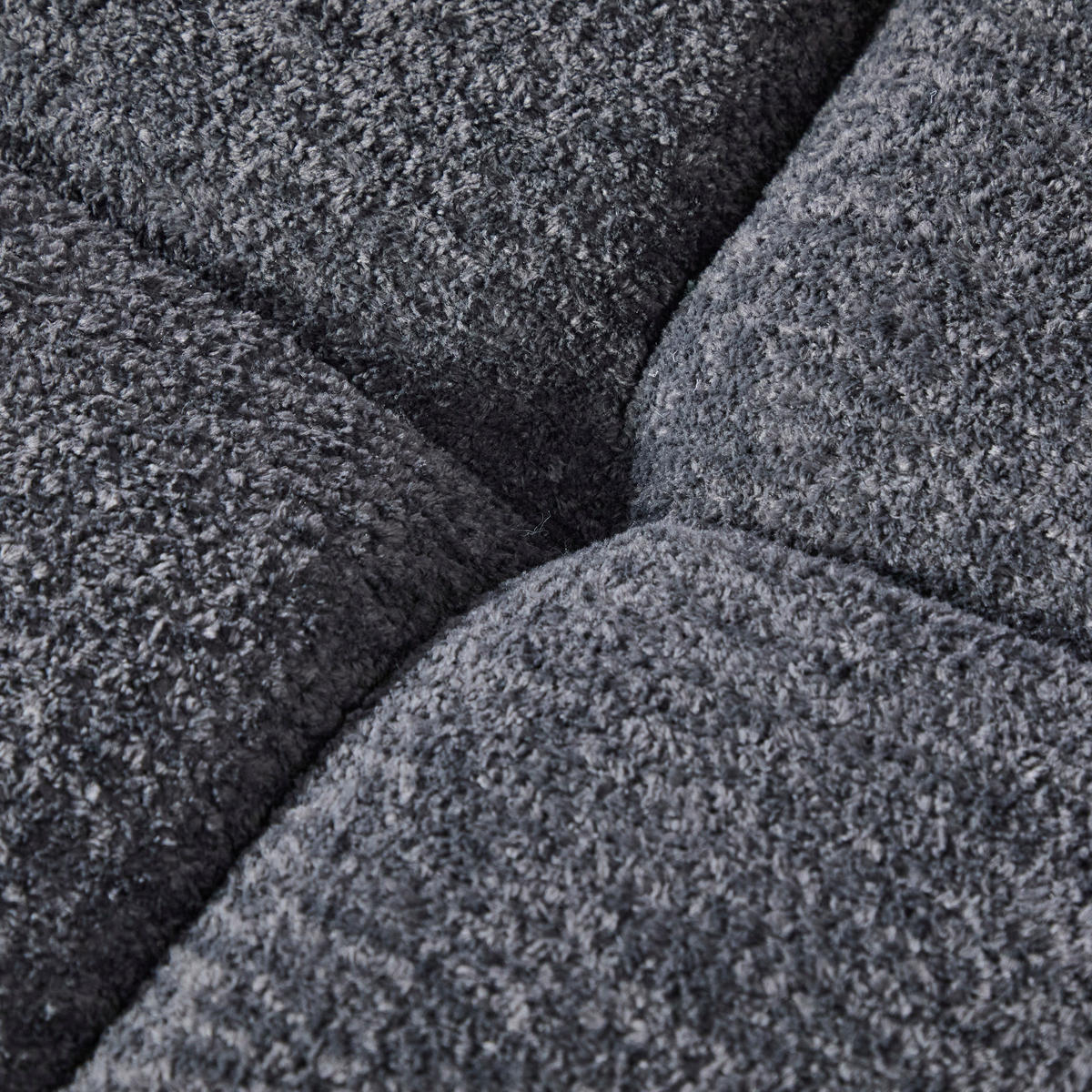 3-SITZER SOFA Samt Dunkelgrau - Dunkelgrau, Textil (160/70/94.5cm) - WISHDOR