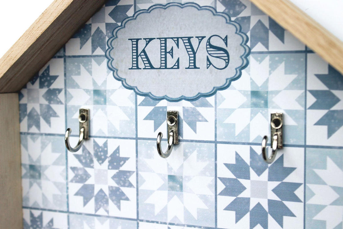 SCHLÜSSELKASTEN Weiß Holz Keys - Weiß, Holz (24/37/3.5cm) - DanDiBo