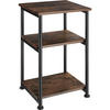 BEISTELLTISCH Memphis,34 x 30 x 59 cm,Industrial Holz dunkel, rustikal - Rostfarben, Holzwerkstoff (30/34/59cm) - tectake