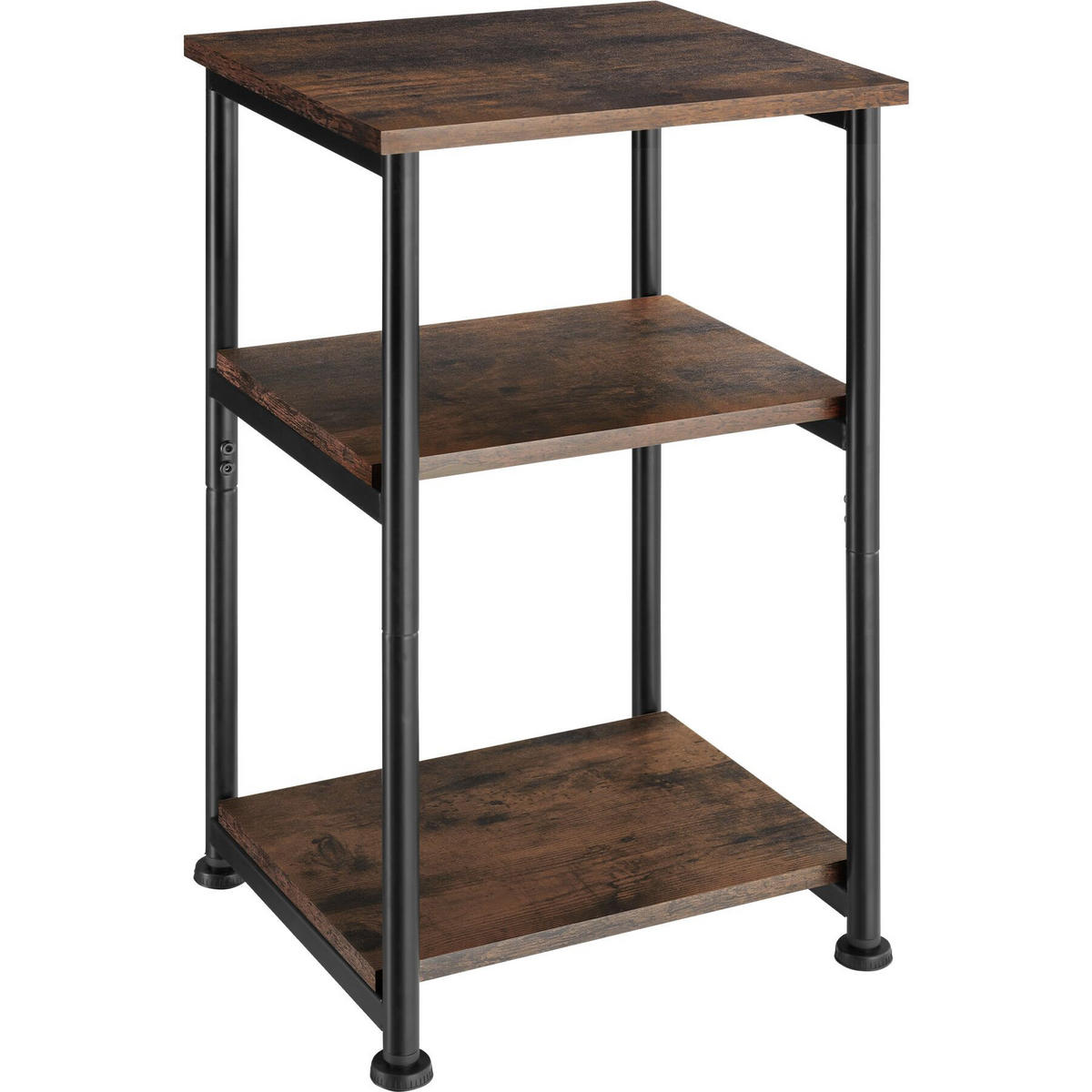 BEISTELLTISCH Memphis,34 x 30 x 59 cm,Industrial Holz dunkel, rustikal - Rostfarben, Holzwerkstoff (30/34/59cm) - tectake