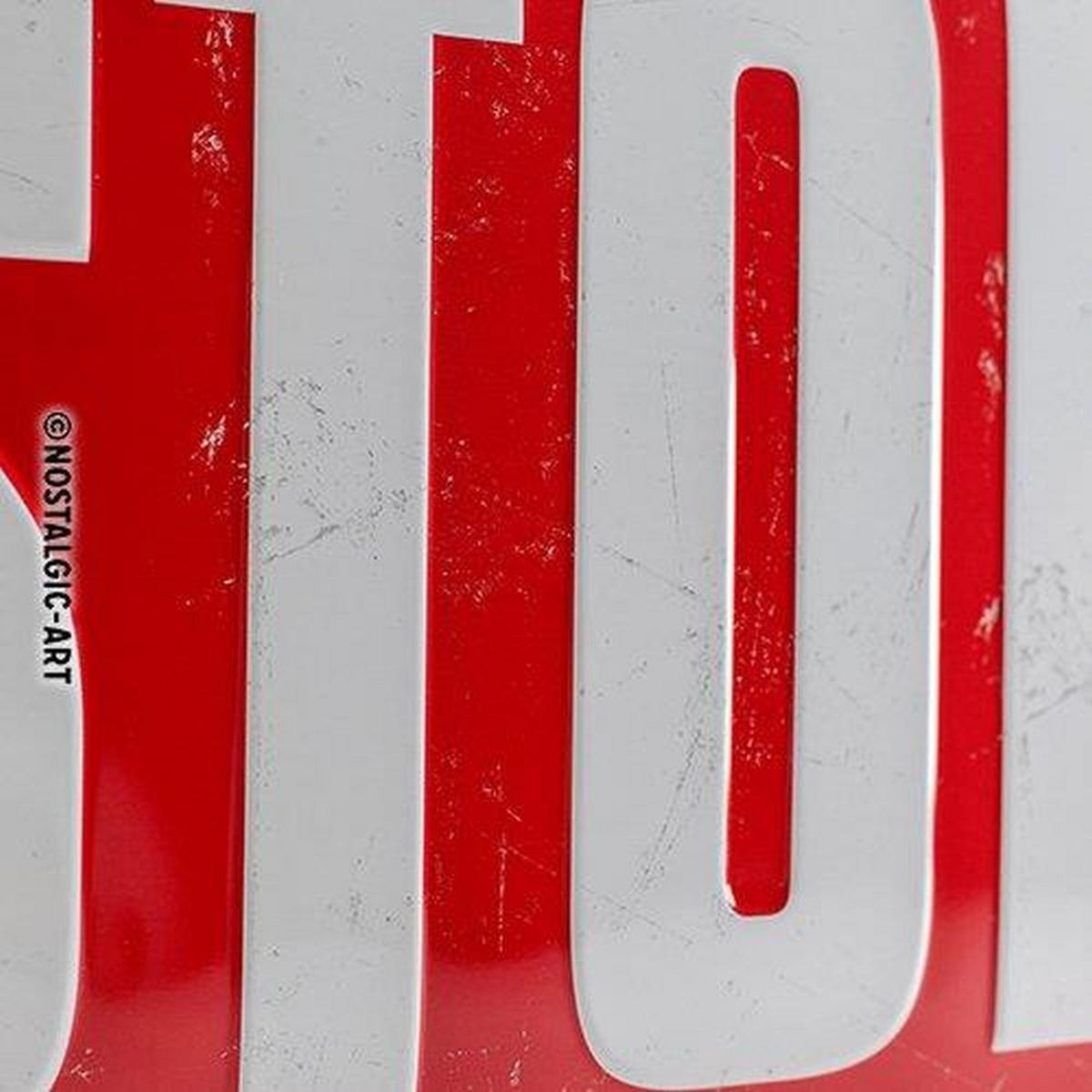 BLECHSCHILD 20/30 cm Achtung STOP - Multicolor, Metall (30/20/0.2cm) - Nostalgic-Art