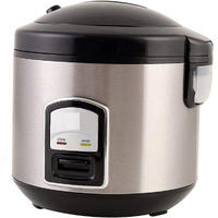 REISKOCHER 3in1 1,2 L 400 W Edelstahl Schwarz Dampfgarer Warmhaltefunktion - Silberfarben/Schwarz, Kunststoff/Metall (23/22.5/22cm) - Mia