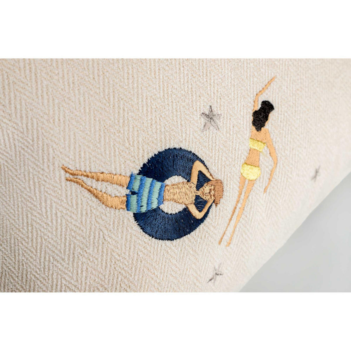 KISSENHÜLLE SWIMMER - Creme, Textil (45/45cm) - Tom Tailor