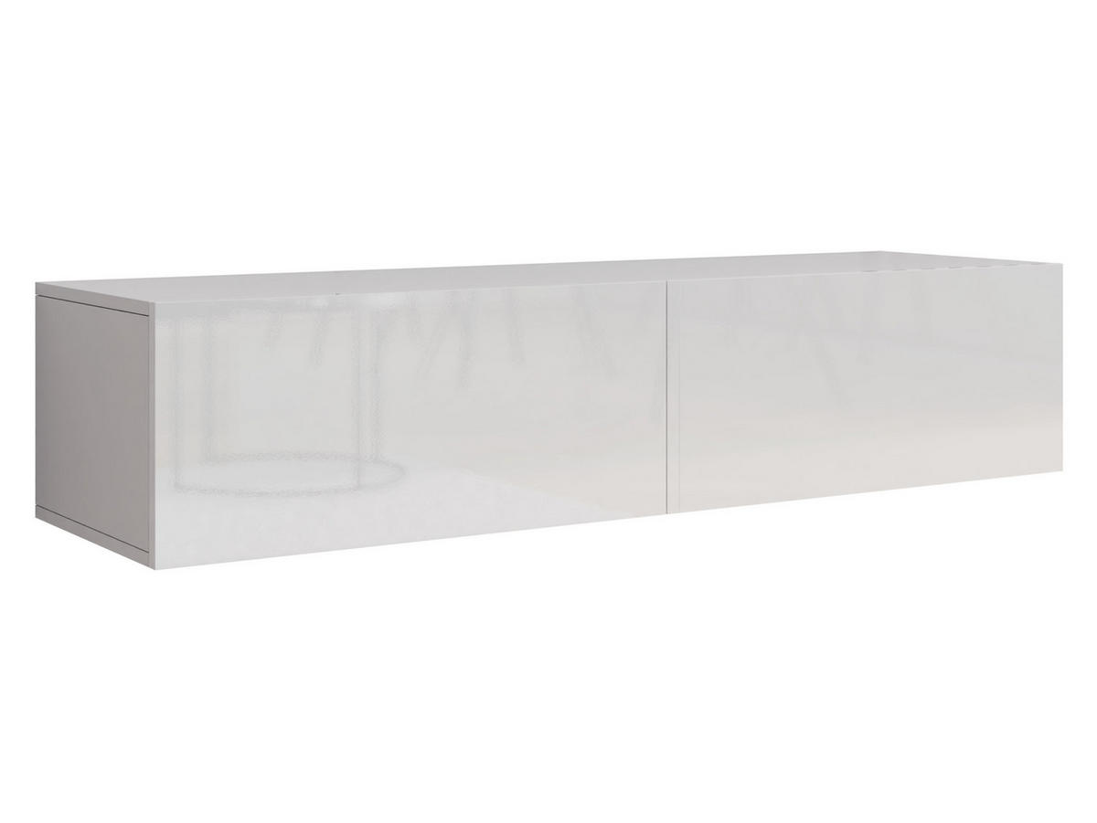 TV-LOWBOARD Vigo 140 - Weiß Hochglanz/Weiß, Holzwerkstoff (140/30/40cm) - MIRJAN24