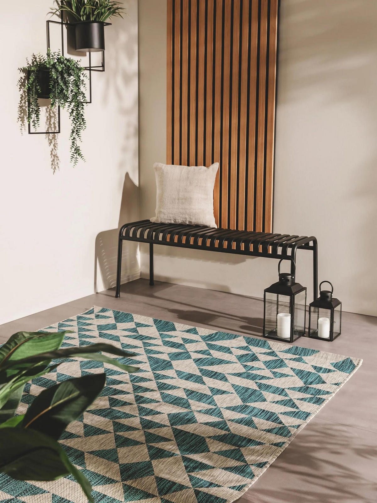 OUTDOORTEPPICH Cleo Blau 120x170 cm - Blau, Textil (120/170cm) - benuta Nest