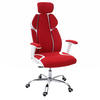 BÜROSTUHL Rot, Weiß - Rot/Weiß, Textil (63/134/92cm) - MCW