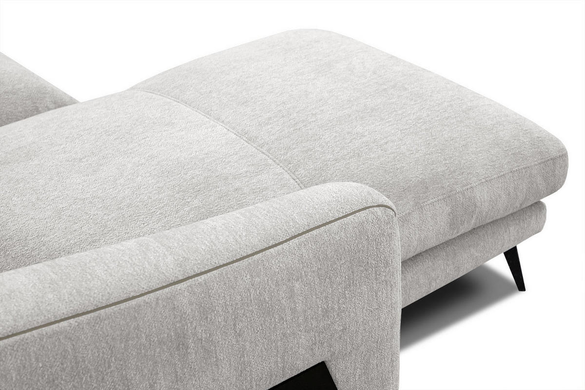 ECKSOFA WINTER 4-Sitzer, weiß - Schwarz/Weiß, Holzwerkstoff/Textil (158/269cm) - Courtois Laville