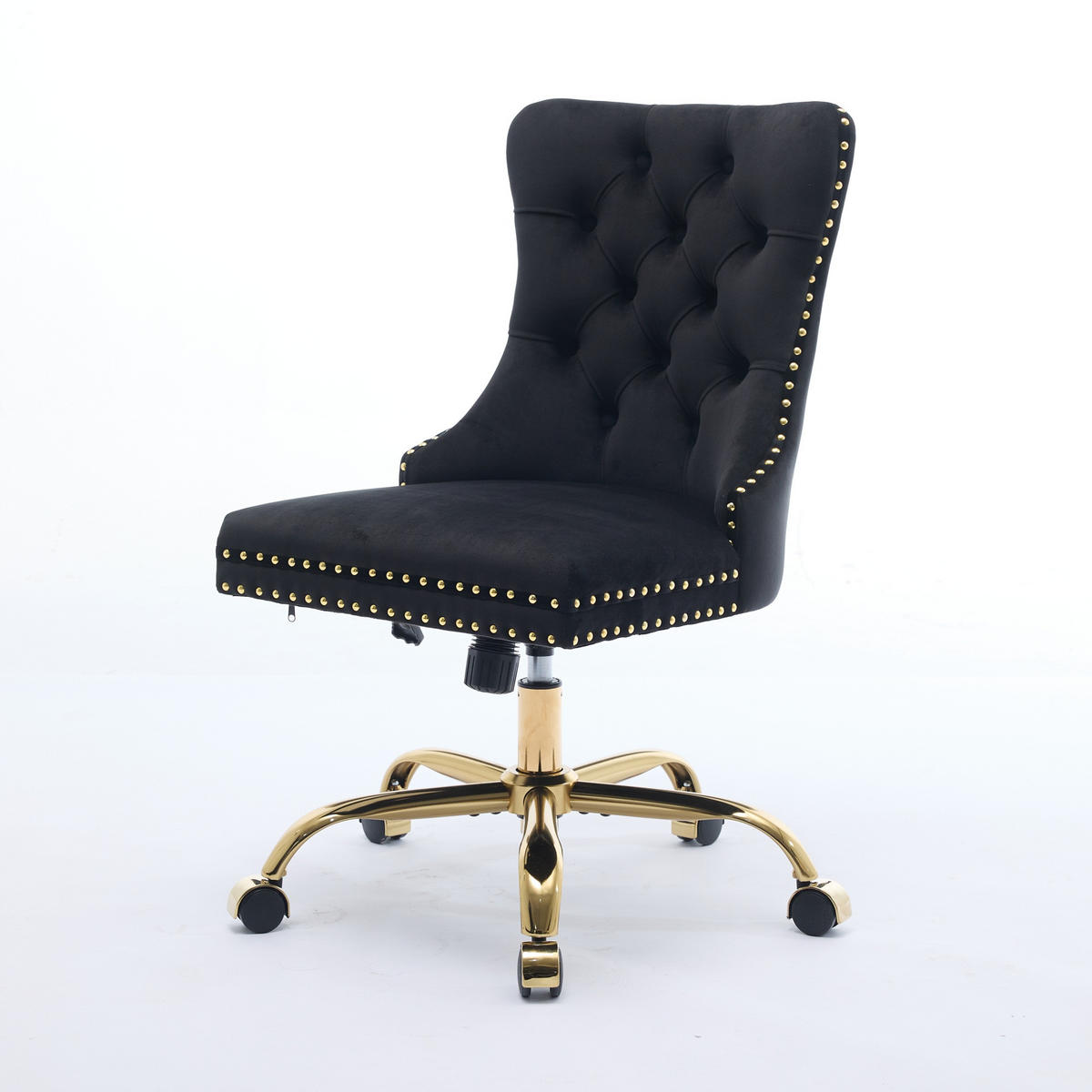 BÜRUSTUHL Schwarz Höhenverstellbar - Schwarz, Metall (63/98/50cm) - PANGIVO