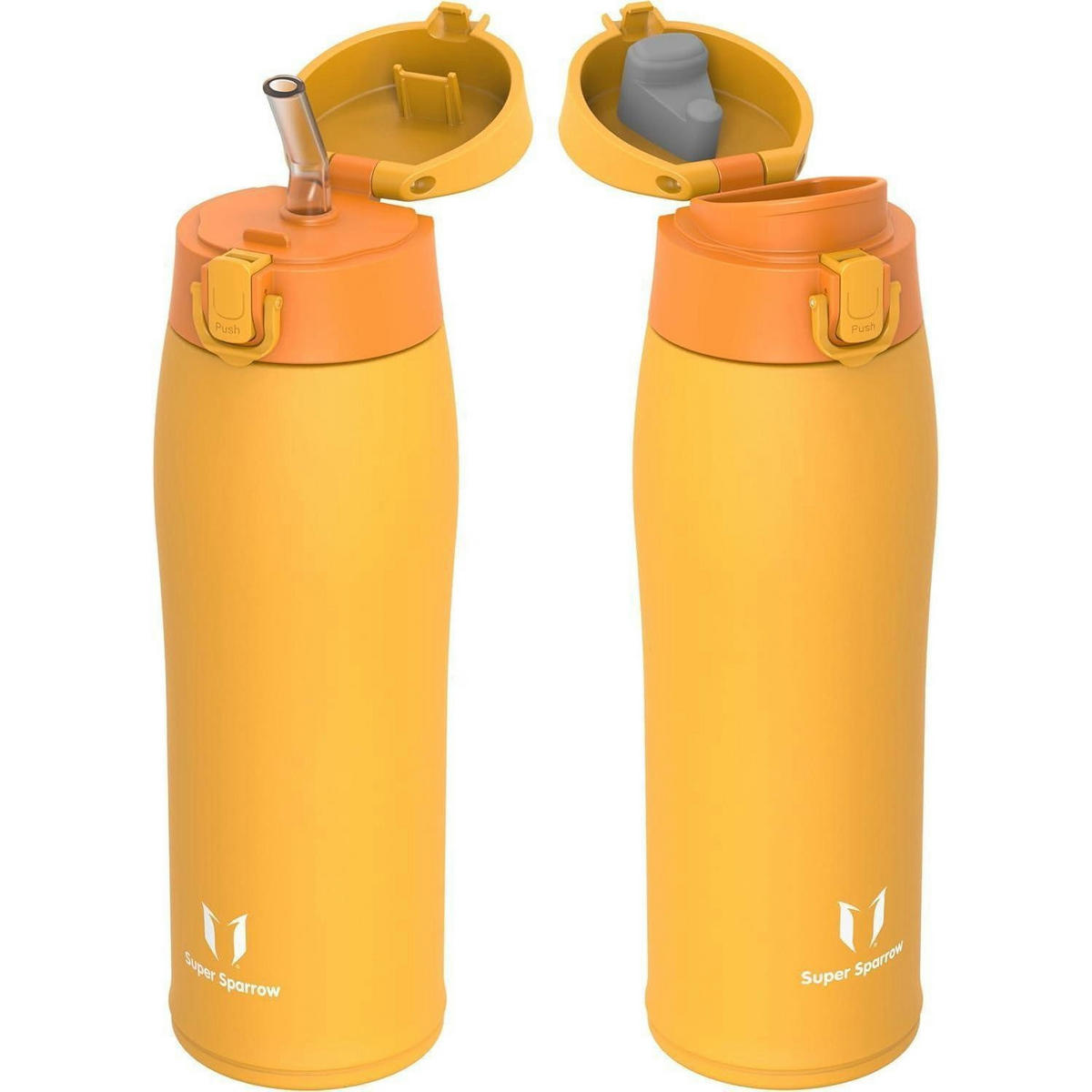 THERMOSFLASCHE Edelstahl 750 ml Vitalität Orange - Orange, Metall (8.1/8.1cm)