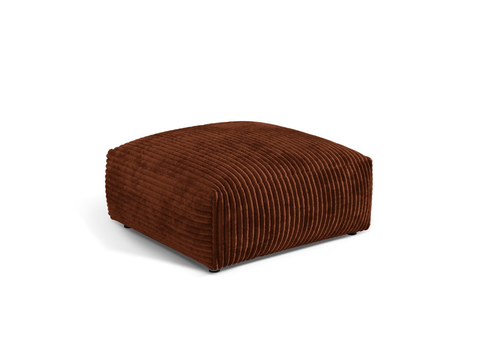 POUF Martina aus Cord ziegelrot - Orange, Textil (106/44/106cm) - Micadoni