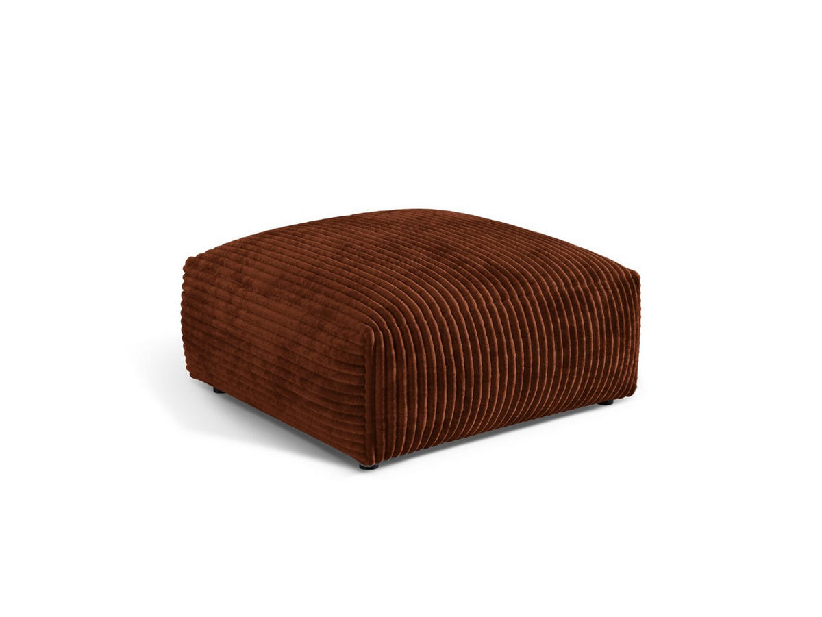 POUF Martina aus Cord ziegelrot - Orange, Textil (106/44/106cm) - Micadoni