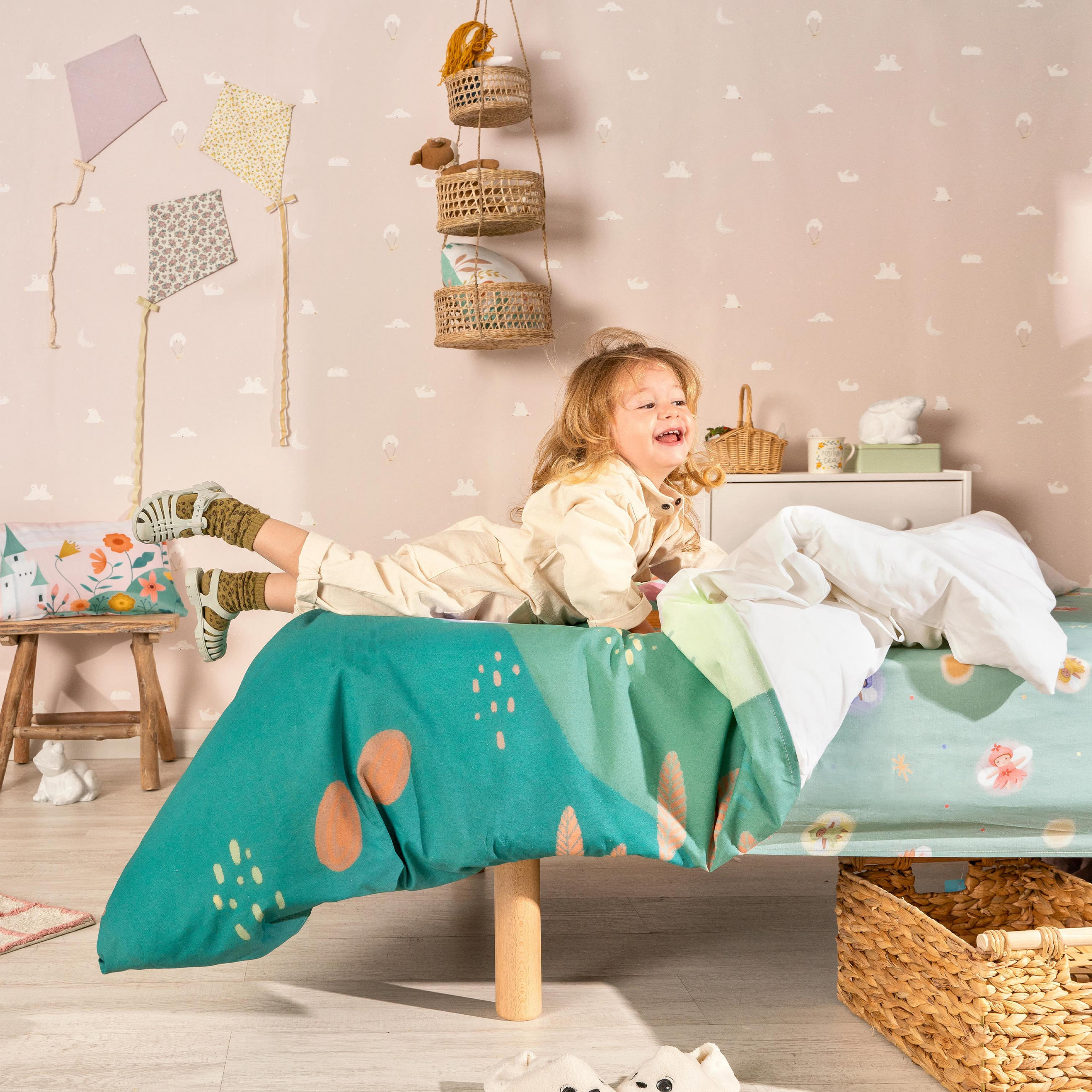 BETTBEZUG 2er-Set teiliges dreaming 180x220 cm (komfortgrösse) mehrfarbig - Multicolor, Textil (180/220cm) - Happy Friday