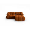 MODULARES-ECKSOFA rechts Bellis aus Samt terrakotta 3 Sitzplätze - Terracotta, Textil (157/191cm) - Micadoni