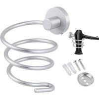 HAARTROCKNERHALTER , spiralförmiger Haartrocknerhalter - Weiß, Metall (9/12/9cm) - BELZ