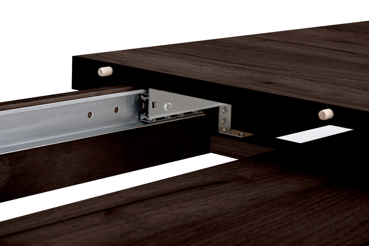ESSTISCH CABIO ausziehbar bis 190cm, Wenge - Wengefarben, Holz (150/77/80cm) - KONSIMO®